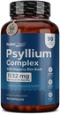 Complexe de Psyllium : 11-Ingrédient Psyllium Husk Capsules avec Poudre de Psyllium, Elm et Ginger pour nettoyer et soutenir le système digestif Santé de 180 Capsules
