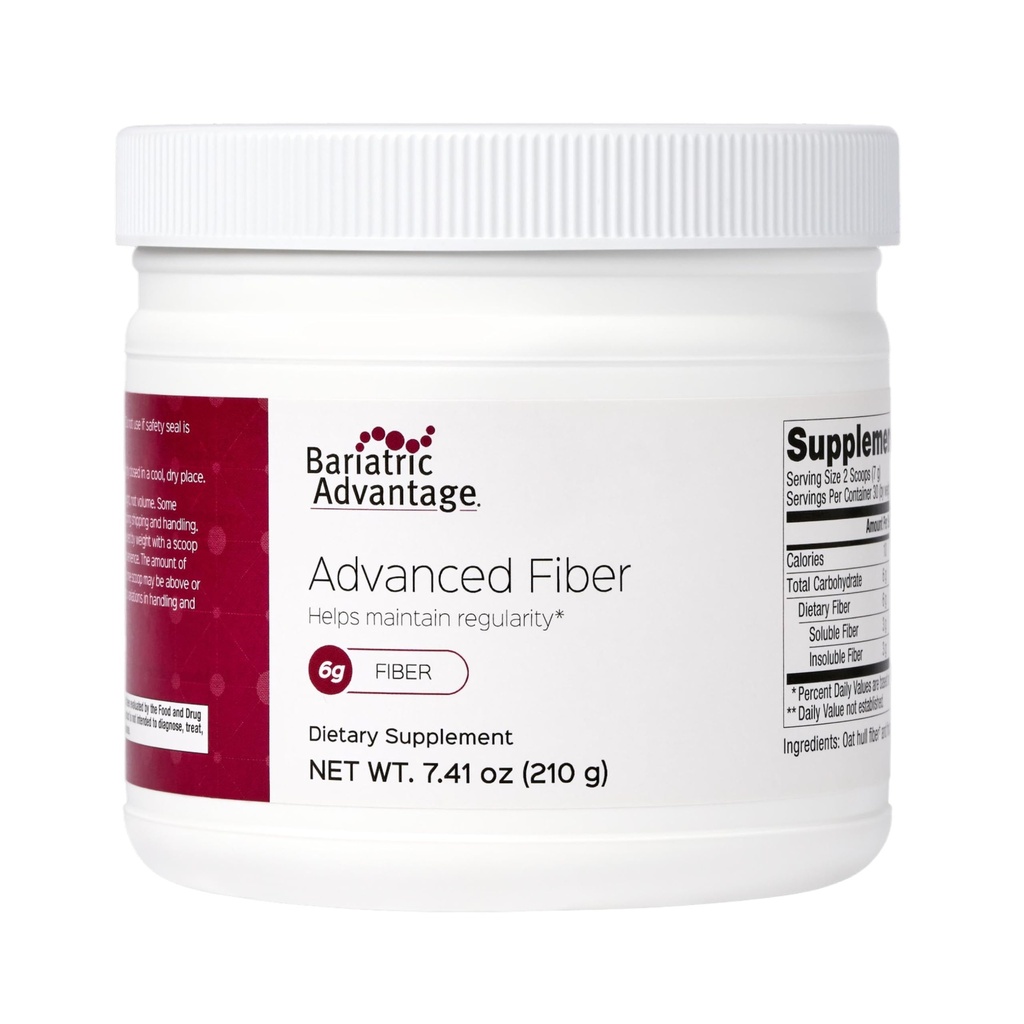 Bariatric Advantage Advanced Fiber - Powdered Formula Supports a Healthy Intestinal Environment and Aids Absorption of Calcium and Magnesium* - Unflavored - 30 Servings