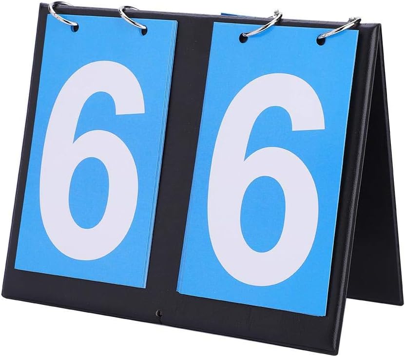 Portable Table Keeper, Easy Flip Indoor/Outdoor Score Counter Système de notation pour tennis de table Basketball Football Baseball et plus(2 chiffres)
