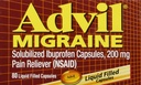 Migraine advil - 80 gélules remplies de liquide