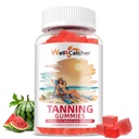 Supplément Gommies Tanning Hommes Femmes - Gommies Tanning Quotidien Sans sucre avec Astaxanthin Beta-Carotène L-Tyrosine Lycopène Naturel Self Tanner pour la peau Santé & Sensibilité Vegan Non OGM 60CT