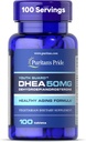 Puritan's Pride Youth GuardTM DHEA pour les femmes et les hommes 50mg, supplément alimentaire pour le vieillissement en santé, 3 mois d'approvisionnement, 100 comprimés