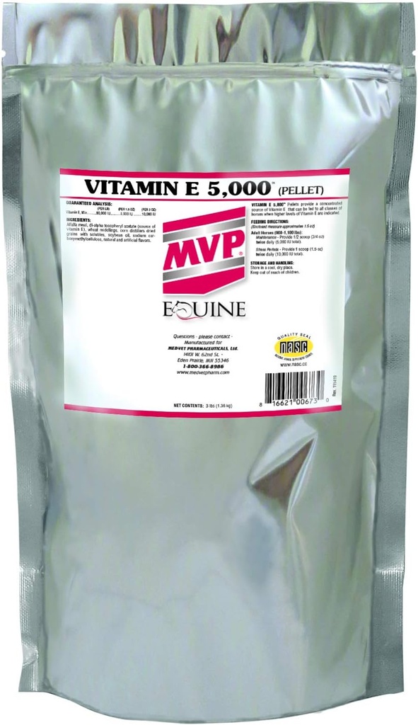 Vitamin E 5,000 (3lb) Pelleted Vitamin E for Horses…