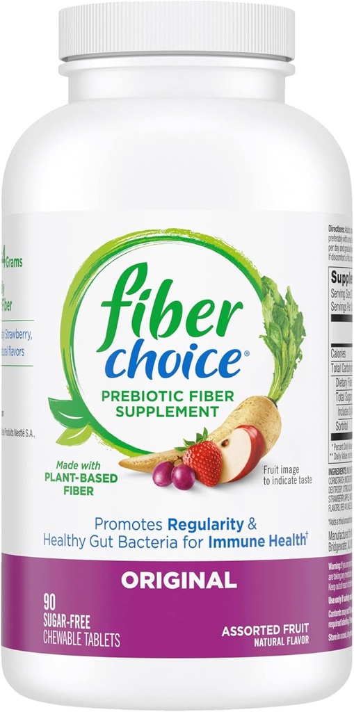 Fruits assortis de choix de fibre 90 comprimés (paquet de 1)
