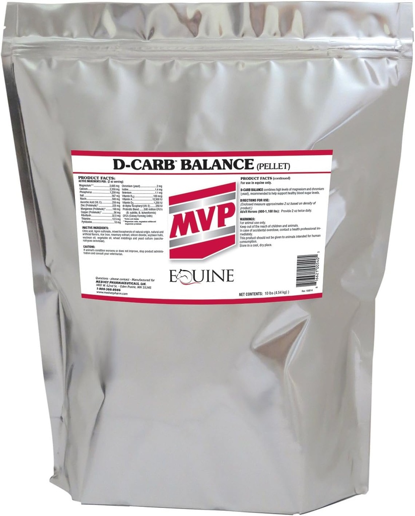 MVP D-Carb Balance (10lb) supporte le métabolisme du glucose + les vitamines et probiotiques...
