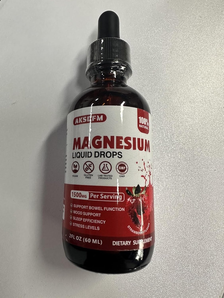 Glycinat de magnésium goutte liquide - Supplément triple absorption pour soutenir les nerfs