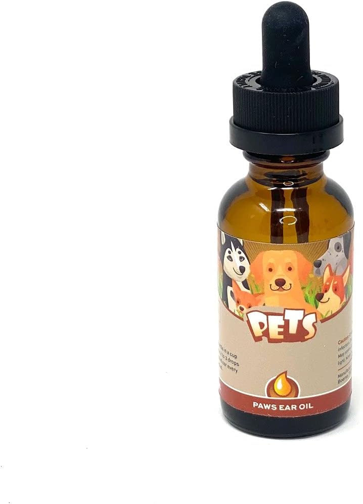 Huile d'oreille à bout de punkin pour chats et chiens (1 oz de bouteille) Bouteille
