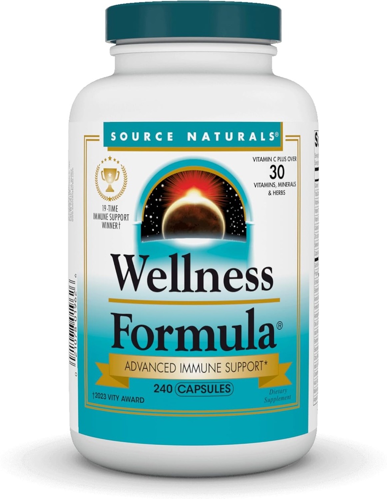 Source Naturals Wellness Formula, complexe de défense à base de plantes* - 240 capsules
