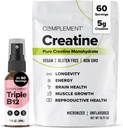 Complément Triple B12 Spray & Creatine Bundle – Vegan B12 Supplémentation et soutien à la performance musculaire