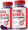 (2 packs) Vital Grow XL, Vital Grow XL Testo Gommies officiels pour les hommes, Boost Stamina et Confiance Gommy pour les hommes, Vital GrowXL Homme soutien Gimitas (120 Gommies)