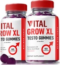 (2 packs) Vital Grow XL, Vital Grow XL Testo Gommies officiels pour les hommes, Boost Stamina et Confiance Gommy pour les hommes, Vital GrowXL Homme soutien Gimitas (120 Gommies)