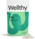 Wellthy Keto Power avec des sels de BHB pour la kétose instantanée et l'énergie, fraise naturelle Kiwi Flavor, 10,58 oz