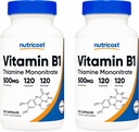 Nutricost Vitamine B1 (Thiamine) 500mg, 120 Capsules (2 bouteilles)