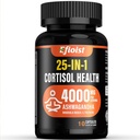 Supplément de cortisol santé, 25-en-1 Réducteur de cortisol pour les femmes et les hommes, Suppléments de cortisol pour Ashwagandha, Rhodiola Rosea, L-Theanine, 10 capsules