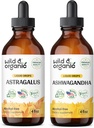 Astragalus sauvage et biologique Teinture 4 fl oz & Ashwagandha Teinture 4 fl oz