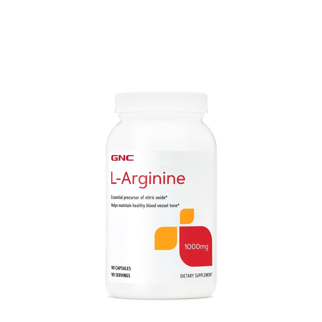 GNC L Arginine 1000mg Supplément, soutient la santé des vaisseaux sanguins, 90 portions