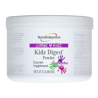TRANSFORMATION LE GÉNÉSIS DES BONNES Enzymes DE SANTÉ Digest Powder, le soutien digestif naturel pour les enfants, soutient la digestion saine et allège les symptômes de l'essence, la crampe, le ballonnement, facile à mélanger, 47g