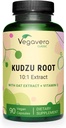 Vegavero Kudzu Racine de 12 000 mg de Kuzu Racine de non-OGM et végétalien Soutien à la ménopause avec extrait d'avoine + vitamine C