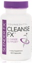Youngevity Slender FxTM Cleanse FxTM - Super Colon Cleanse 15 jours - Mélange naturel d'herbes - Graine de lin, Cape Aloe, Racine de rhubarbe, Triphala, Elm slippery, Racine de marshmallow - 60 capsules (paquet de 4)