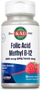 Kal 800 Mcg Acide folique Méthyl B-12 Comprimés, framboise, 60 Compte