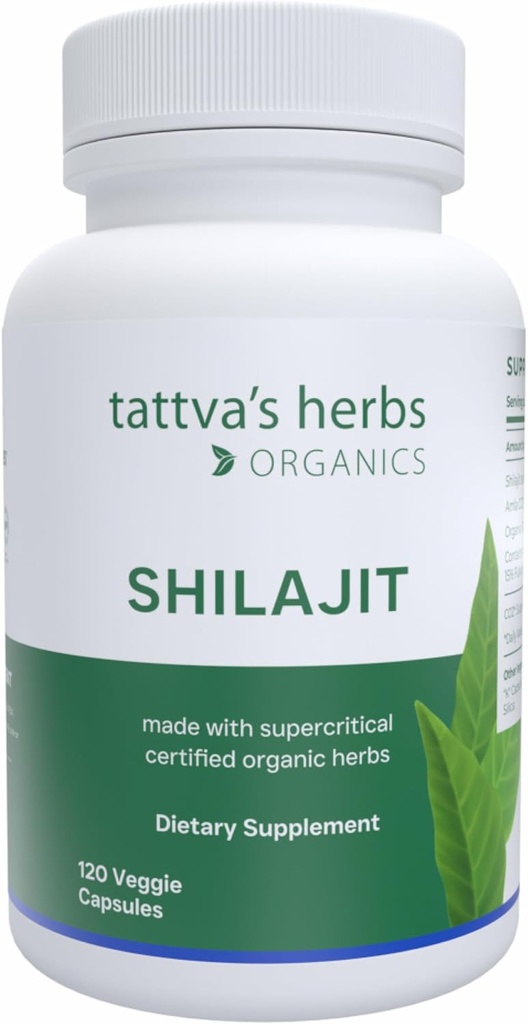 Tattva's Herbs Shilajit Herbal Supplement, Shilajit for Men and Women, Himalayan Shilajit Capsules, Shilajit Extract, 1 Pack, 120 Count, 25 Years of Premium Service