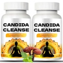 Candida Cleanse - Support Gut & Colon, Formule avancée - Origan Feuille, Wormwood, Noix noire, Acides Capryliques