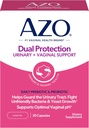AZO double protection, soutien urinaire + vaginal, prébiotiques et probiotiques pour les femmes*, commence à travailler dans les 24 heures, non-OGM, 30 comte