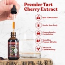 Extrait de cerise à tart avancé - Cerises à tart réel - Riche en phytonutriments - Extrait liquide pour une meilleure absorption
