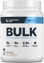 Transparent Labs Bulk Pre Workout Powder - Formule avancée de pré-entraînement naturellement sucrée pour la construction musculaire et la force - 30 portions, pêche Mango