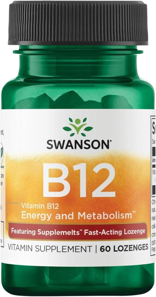Swanson Suppllemelts Vitamine B-12 5 Milligrammes 60 onglets