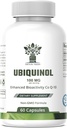 Ubiquinol CoQ10 100mg - Biodisponibilité accrue, supplément d'absorption élevée - Non-OGM, sans gluten pour la santé cardiaque et le soutien cardiovasculaire, 60 Capsules
