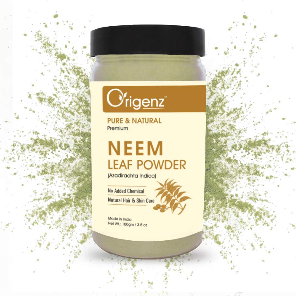 Neem Leaf Powder Powder Powder Pack générique pour la peau douce et glowing, aide à contrôler l'acné, les boutons, les cicatrices, les têtes noires, les pellicules
