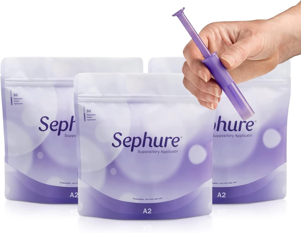 Applicateur de suppositoire facile à utiliser pour les femmes et les hommes, applicateur jetable pour suppositoires pour constipation de différentes marques, 3-Pack, 30-Count, taille A2