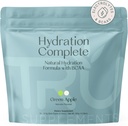 Suppléments TRU Hydratation complète BCAA, acides aminés à base de plantes + sel rose himalayen, électrolytes et L-carnitine, végétalien, calories zéro, pas d'édulcorants artificiels, 24 portions, pomme verte