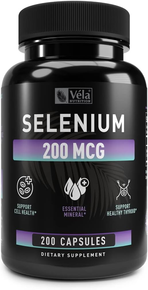 Supplément de la capsule de sélénium 200mcg=200mcg=200 capsules non-OGM, 3e partie testée