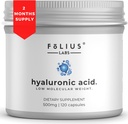Ultra haute pureté Capsules d'acide hyaluronique 500mg - 95% Hyaluronate de sodium - hautement purifié et biodisponible - Faible poids moléculaire - Non-OGM Fermenté - 120 Capsules