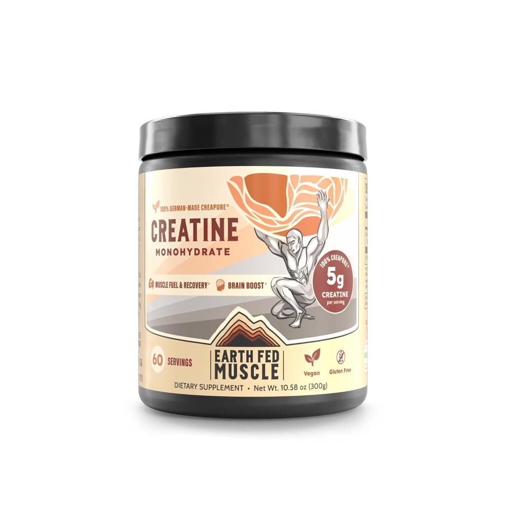 Terre Fed Muscle Transcend Creatine Poudre Monohydratée – 100% Cératine Créapure allemande pour les femmes