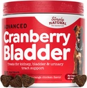 Traitement UTI pour chiens - Supplément de canneberge pour chiens, Antibiotiques naturels pour chiens pour soulager l'infection urinaire de piège de chien, soutient Bladder, Rein & Système immunitaire - 90 Chews de canneberge