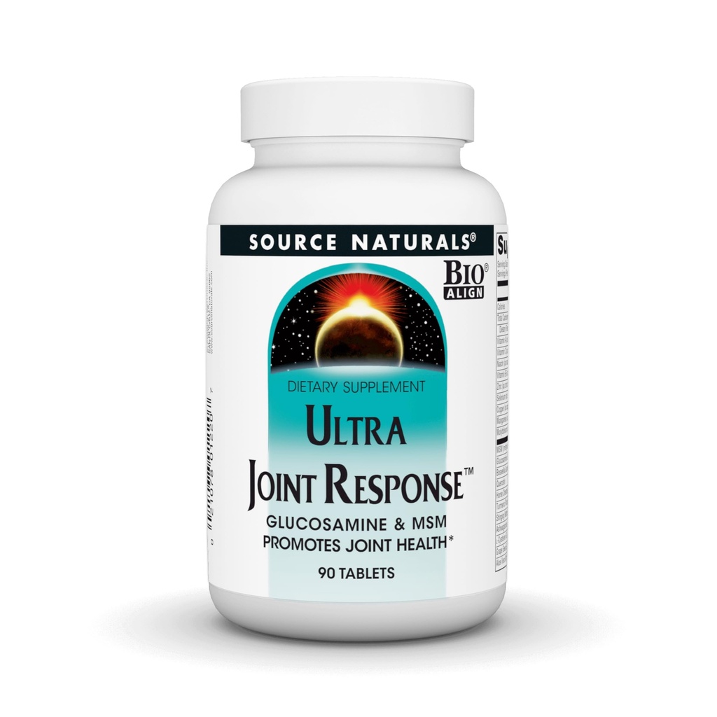 Source Naturals Ultra Joint Response, Bio-Align, Glucosamine et MSM, favorise la santé conjointe* - 90 comprimés