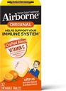 Airborne Vitamin C 1000mg (per Serving) Citrus Chewable Tablets (32 Count in a Box), Gluten-Free Immune Support Supplement, with Vitamins A C E, ZINC, Selenium, Echinacea & Ginger, Antioxidants
