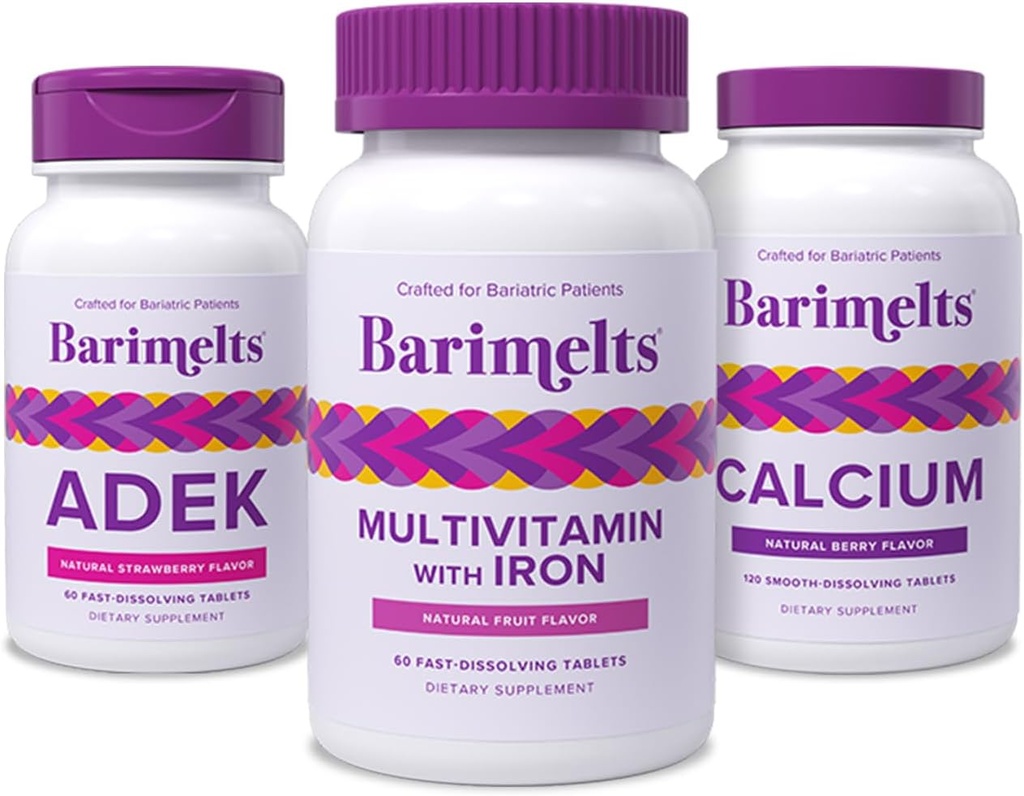 BariMelts Path to Bariatric Success Pack - Multivitamine avec fer, citrate de calcium et ADEK