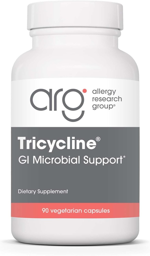 Groupe de recherche sur l'allergie Tricycline - GI Balancers, Gut Health, Berberine Sulfate, Artémisinine, Extrait de graines d'agrumes, Noyer noir, Sans gluten, Capsules végétariennes - 90 Compte