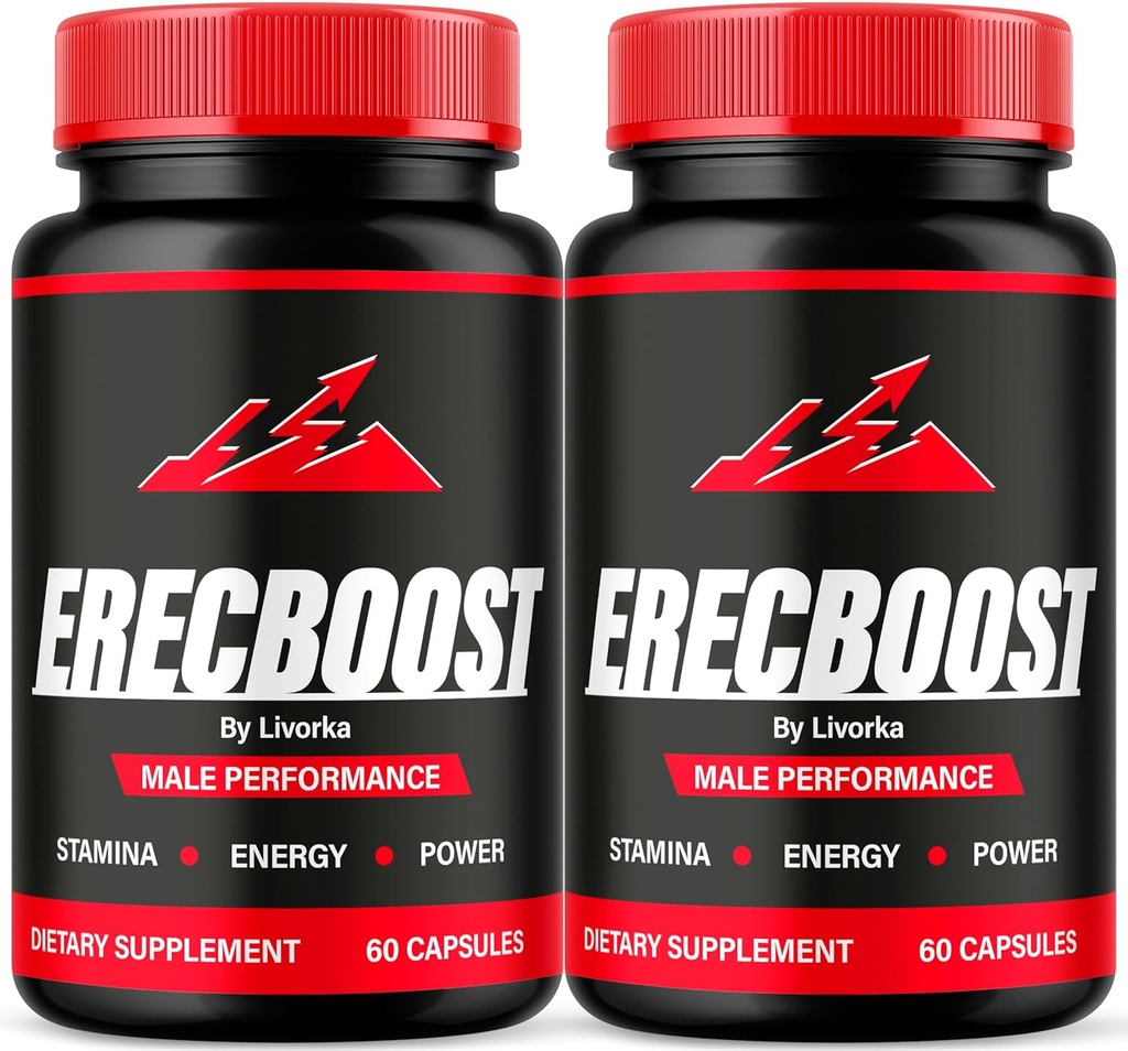 (2 Pack) Erecboost Capsules pour Homme, Erecboost Original, Erecboost pour Homme, ErecBooster, Erecboost En Capsulas, ErecaBoost Pills, Erecboost Pastillas, Erecboost Natural Advanced Formula, 120 Capsules