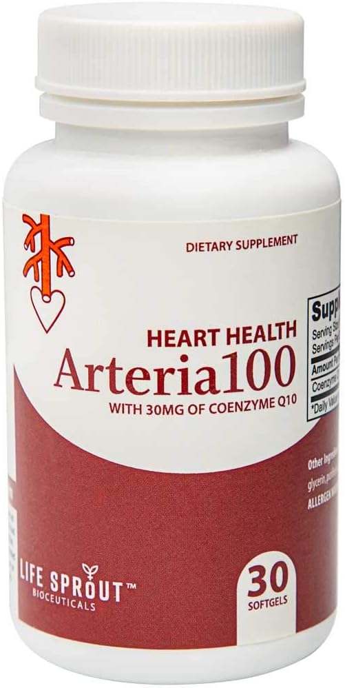 Arteria 100 avec CoQ10 pour la santé cardiaque globale, le cholestérol et la réglementation circulatoire