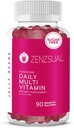 ZENZSUAL quotidien Multivitamine Jellybeans - Nourriture, sans sucre, et supplément alimentaire végétarien-friendly- Immune support, bien-être délice, sans gélatine (90 mélange naturel Berry-Flavored)