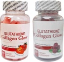 Generic Nature Glow Glutathione Collagen - Strawberry & Cranberry Flavor Bundle, 60 Chewable Gummies Each
