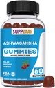 750mg Supplément de Gummies Ashwagandha avec vitamine D et zinc 60 portions Gummy végétalien, sans gluten, non-OGM et basé sur les plantes