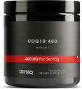 CoQ10 400mg Extra Strength - Ultra Haute Pureté avec Huile MCT pour Absorption Supérieure - 98 % Purifié - Testé par une tierce partie, 120 Capsules de Veggie