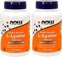 MAINTENANT Aliments L-Lysine 1000mg, 100 comprimés (paquet de 2)