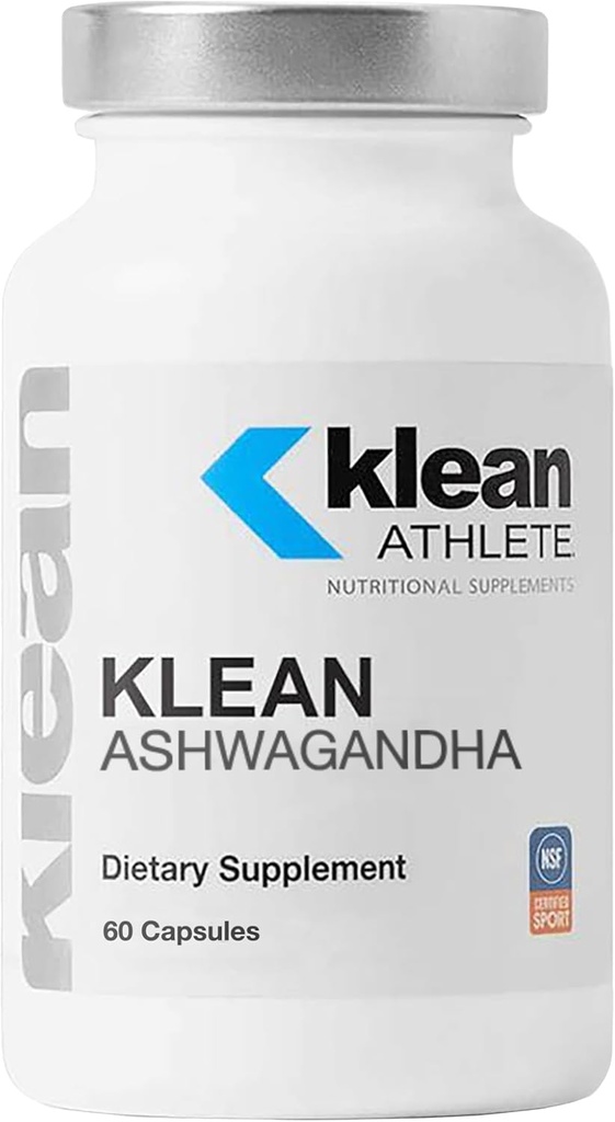 Athlète Klean Klean Ashwagandha - pour le stress occasionnel - soutient les adaptations à l'entraînement* - Mélange adaptogène - Vegan & non OGM - 60 capsules